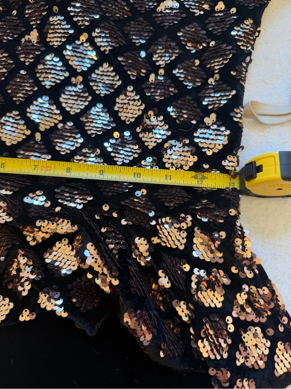 Black & Gold Costume Dress with Sequin - girls dance